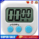 LCD Digital Timer Magnetic Kitchen Countdown Alarm Clock with Stand (White)
