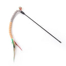 Cat Teasing Stick Colorful Ball Feather Pets Teaser Rod Pet Interactive Toys