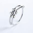 Single Coil Opening Ring Ball Anti Stress Peace Ring Jewellry Gift for Girls