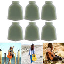 6pcs Jade Green Guitar Tuning Peg Key Tuners Heads Button Knobs Handle Caps