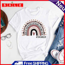Fashion Teachers Life Rainbow Teaching T-Shirt (White XL) -06699