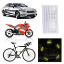 24pcs Reflective Rim Tape Strips Decals Safety Night Driving Wheel Tire Sti