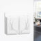 Phone Wall Mounted Holder with Plug Charging Sundries Organizer Box (White)