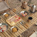 12Pcs Camping Cutlery Set Outdoor Tablewares Storage Bag Spoon Chopsticks Fork_