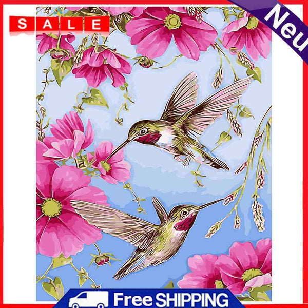 Hand Painted Artwork Frameless DIY Flying Bird Painting By Numbers Art Picture