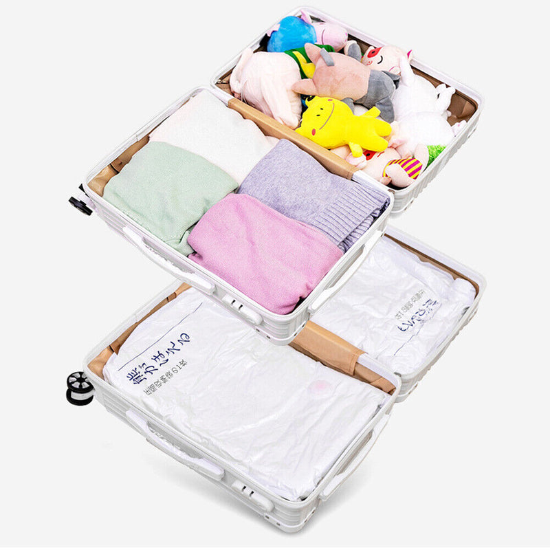 Vacuum Storage Bag Home Organizer Foldable Clothes Travel Compressed Seal Pac