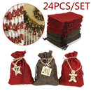 Christmas Advent Calendar Wooden Pendant Countdown Hanging Tags Number Label