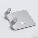 Self-adhesive Stainless Steel Hook Kitchen Wall Door Holder Hanger (2 Hook)