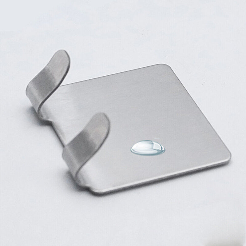 Self-adhesive Stainless Steel Hook Kitchen Wall Door Holder Hanger (2 Hook)