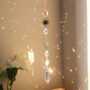 #A Wind Chime Crystal Light Catcher Butterfly Devil Eye Prisms Jewelry Home Deco