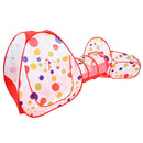 3 in 1 Kids Play Tent Tunnel Ball Pit Set Pop Up Tent Baby Toddlers Playhouse