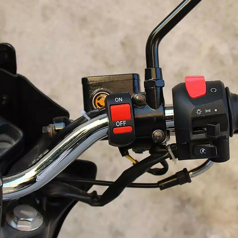 Motorcycle Handlebar Flameout Switch ON OFF Button Universal Moto Motor ATV Bike