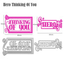 snowvirtuos 2pcs Hero Thinking of You Cutting Tools Stencils Scrapbook -