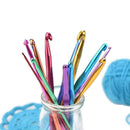 14Pcs Metal Handle Crochets Hook Knittings Needles Set Tools DIY Crafts Q8Y0