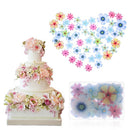 Party Cake Decoration Wedding Water Paper Glutinous Rice Cupcake Topper Flowers