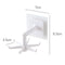 Rotated Kitchen Hooks Adhesive Wall Door Clothes Bag Hanger Racks (White) Newly