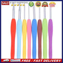 8pcs/set Soft TPR Handle Crochet Hooks Knitting Needles DIY Weaving Tools