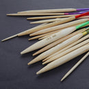 18 pairs/set Bamboo Circular Crochet Knitting Needles Tube Sewing Tools