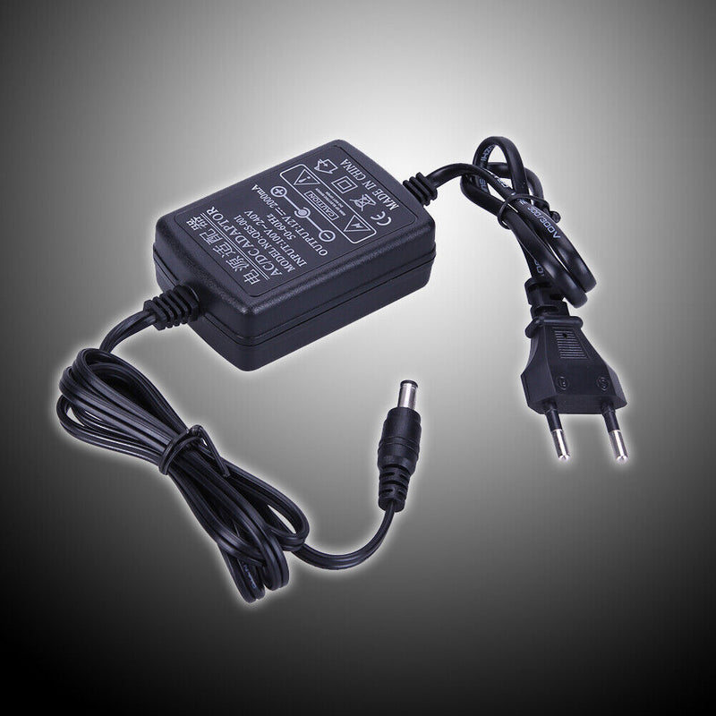 AC to DC Power Adapter 12V 2A Dual Cable Converter Universal 5.5x2.1-2.5mm