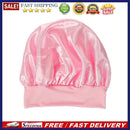 Women Night Sleep Hair Cap Double Layer Satin Silk Headwear Adjustable Night Hat