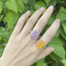 Girl Women Accessories Creativity Transparent Bear Rings Acrylic Ring Colorful