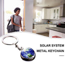 Solar System Metal Pendant Galaxy Nebula Earth Saturn Double-sided Glass Ba