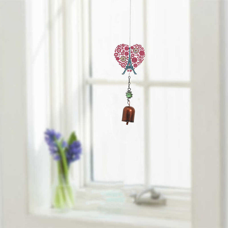 5D Iron Tower Diamond Painting Wind Chime Pendant Mosaic Kit Decor (DZ3065)