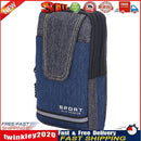 Men Oxford Cloth Belt Bags Zipper Reflective Striped Fanny Pack (Blue) Newly