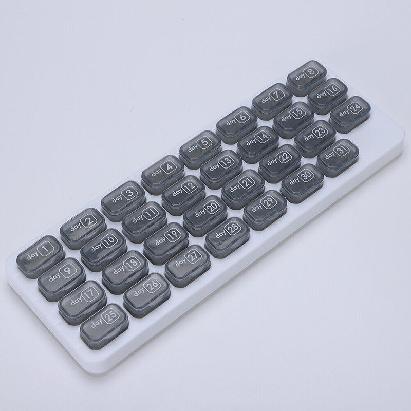 31 Grid Tablet Pill Box Holder Monthly Medicine Storage Organizer Container