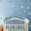 20pcs Cartoon Star Removable Mirrors Wall Stickers Children Room Wall Decor