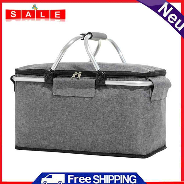 Folding Picnic Pouch Basketball Large Capacity Multifunctional Travel Insulated Bag