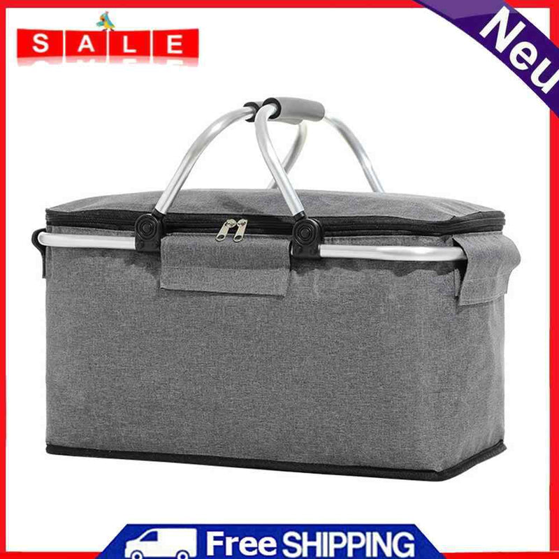 Folding Picnic Pouch Basketball Large Capacity Multifunctional Travel Insulated Bag