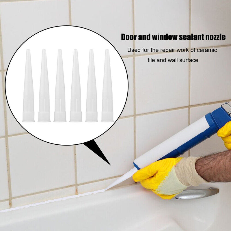Caulking Nozzle Glass Glue Tip Sealant Finisher Grout Seam Tools (20pcs) Newly