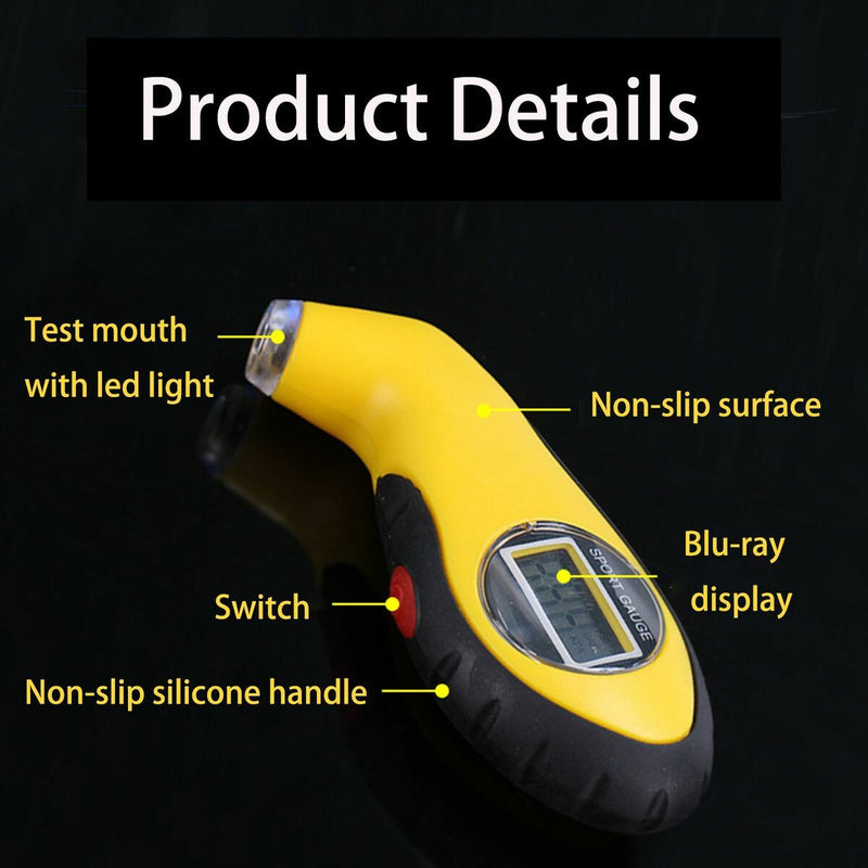 Electronic Pneumatic Tester Tire Pressure Lcd Barometer Monitor System