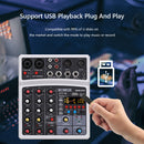 Audio Mixer Bluetooth-compatible Sound Mixing Console Home KTV Sound Card (