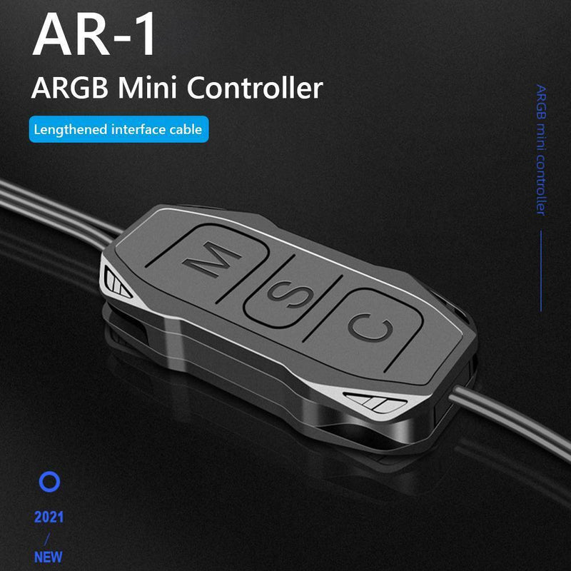 COOLMOON AR-1 5V 3 Pin to SATA ARGB Controller Cable for PC Fan Light Strip