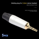 5pcs 3.5mm Stereo Connector Coupler Adapter Audio Cable Headphone Extension Plug