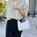 Women Patent PU Leather Hobos Underarm Bag Fashion Solid Color Small Handbags