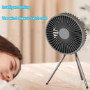 Desk Stand Air Cooling Fan Outdoor Camping Ceiling Fan (Dark Gray 4000mAh) Newly