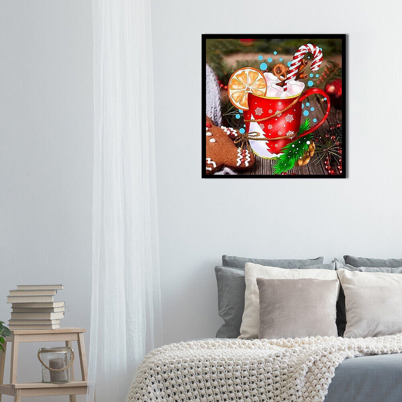 Frameles Coffee Cup Oil Paint By Numbers Wall Art Posters Picture Craft Gift Kit
