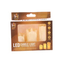 3 Pcs Battery Power LED Flameless Flickering Wax Candles | Pillar Home Decor_