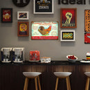 Home Weatherproof Retro Chic Chicken Sign Iron Painting Wall Drawing Templates