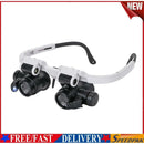 Telescopic Magnifier Glasses Loupes LED Light 8X/15X/23X Magnifying Eyewear