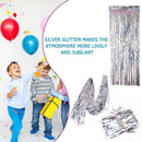 2M Metallic Foil Curtain Wedding Backdrop Birthday Decor (Multicolor)