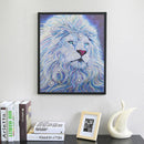 5D DIY Special Shaped Diamond Painting Lion Cross Stitch Needlework Kits Cr