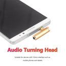 L-shape 3.5mm Male To Female Audio Converter Adapter Earphone Jack for Tablet PC