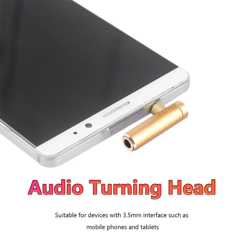L-shape 3.5mm Male To Female Audio Converter Adapter Earphone Jack for Tablet PC