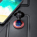 L4 Car Dual USB Charger QC3.0 USB Power Outlet w/ Voltmeter + Switch (Red) Newly