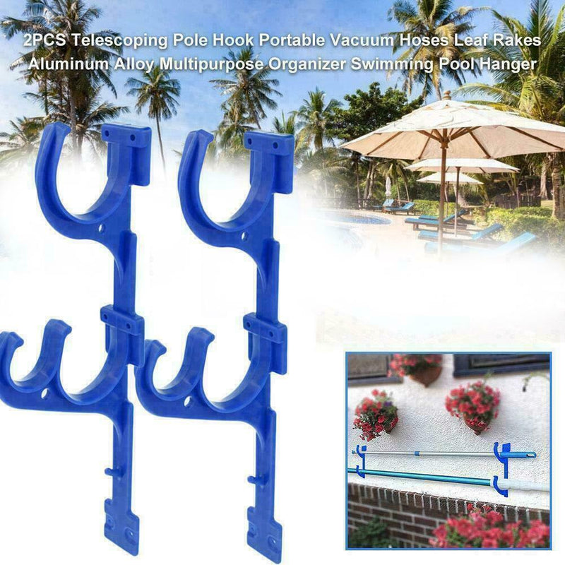2PCS Plastic Holder Skimmers Pool Pole Hanger Garden Z0F6 Tools Hose Vacuum T2K6