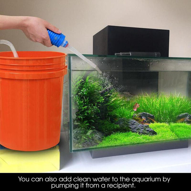 Manual Fish Tank Water Changer Cleaning Gravel Fecal Aquarium Siphon Pipe Newly